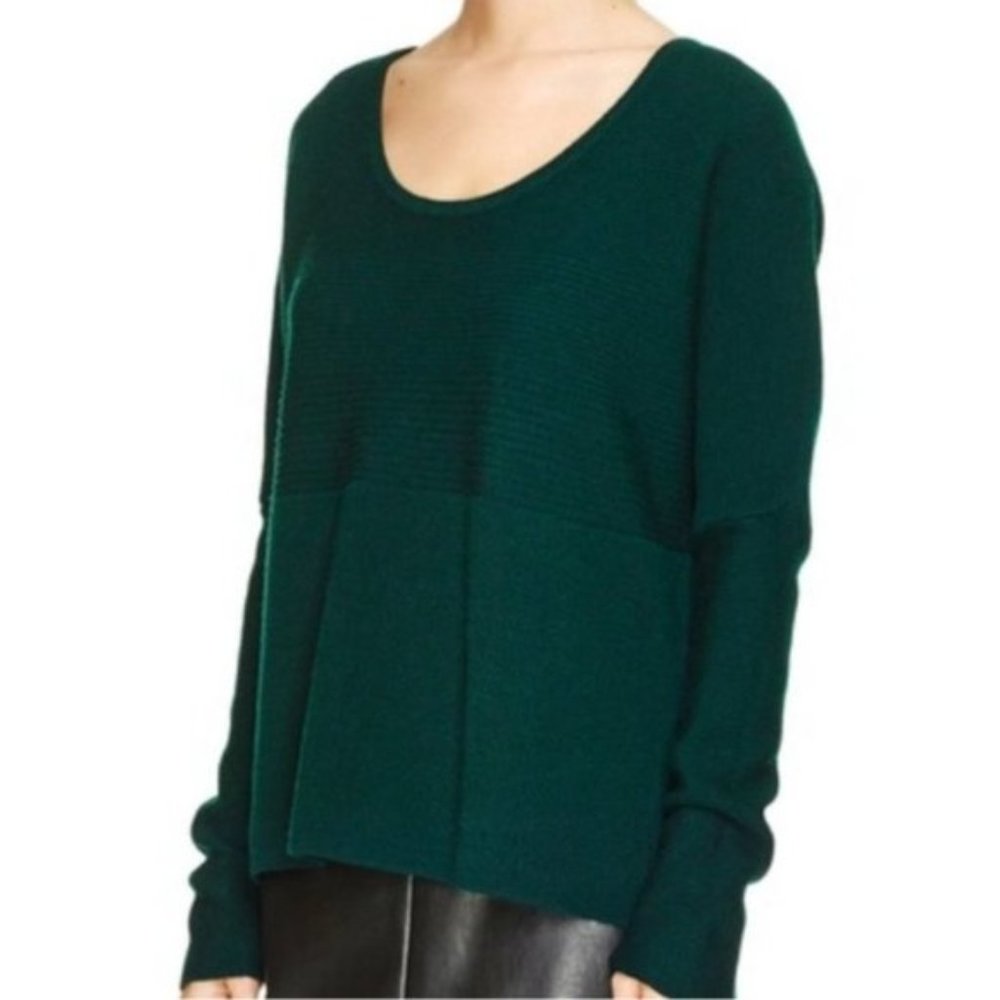 Aritzia Babaton womens sweater Merino Wool Dolman Colt Green Pullover large